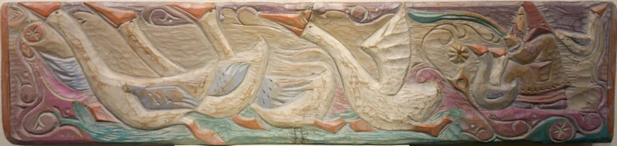 Lot: 152/212 - Woman with Geese