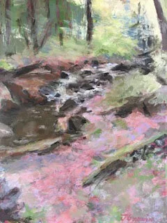 Jan Goodwin , Retro Woods Walk Acrylic, 18 x 24 in. $500