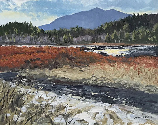   Mike MacLean ,  Monadnock Spring 	 Oil on Panel, 11 x 14 in.	  $800  