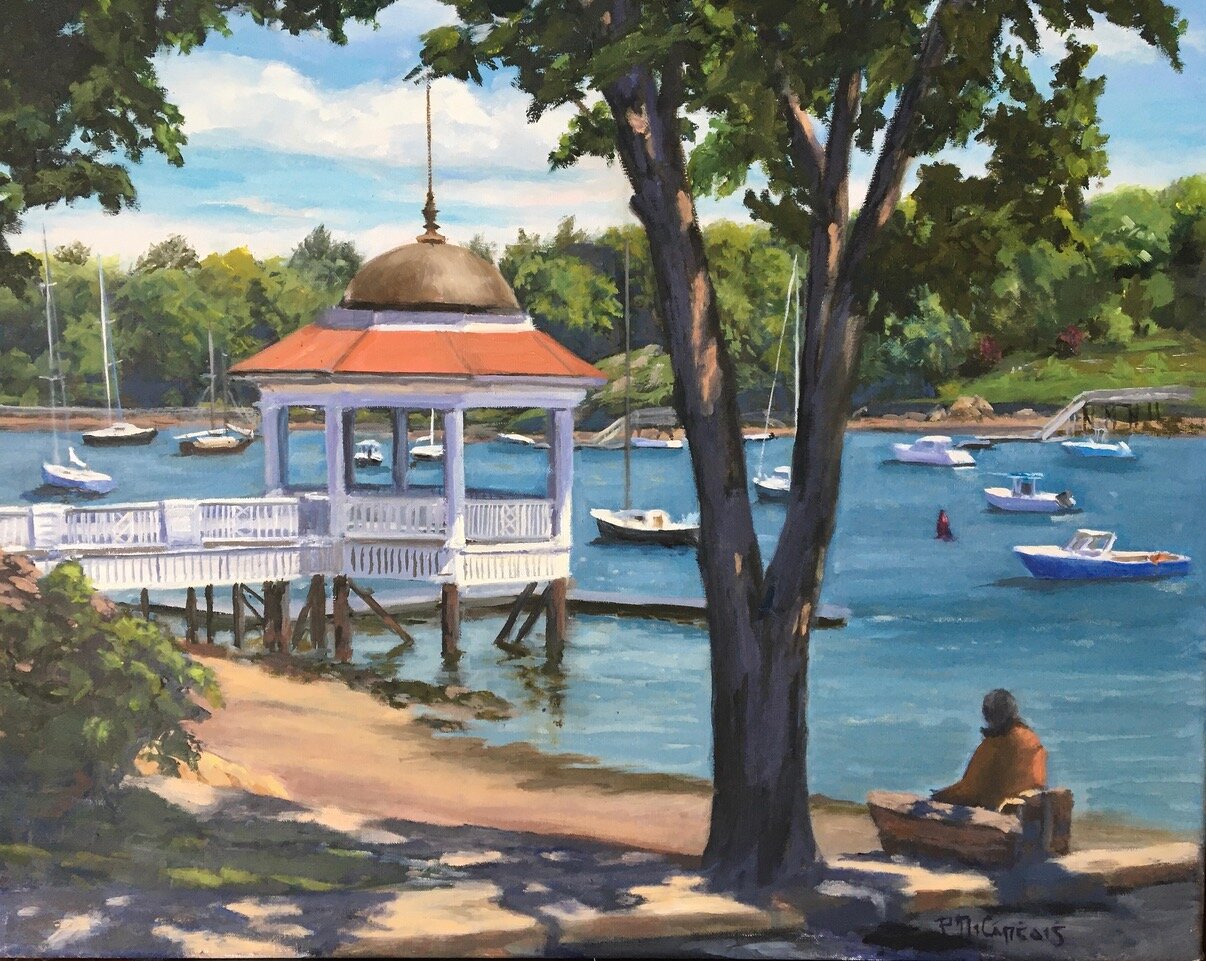 Patricia McCarthy , Summer Sailing - Manchester Yacht Club Oil on Linen, 16 X 20 in. $1,250