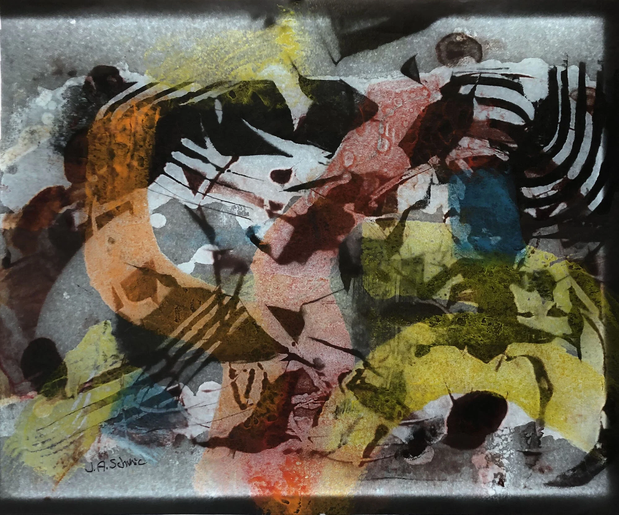 Judy Schmid , Color Me Crazy illuminated multimedia, 35 x 21 in. $1,200