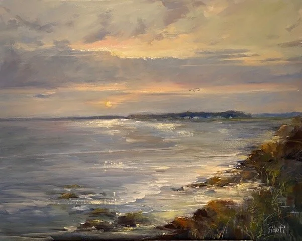 Rosalie Sidoti , Good Harbor Sunset oil, 24 x 30 in. $3,500