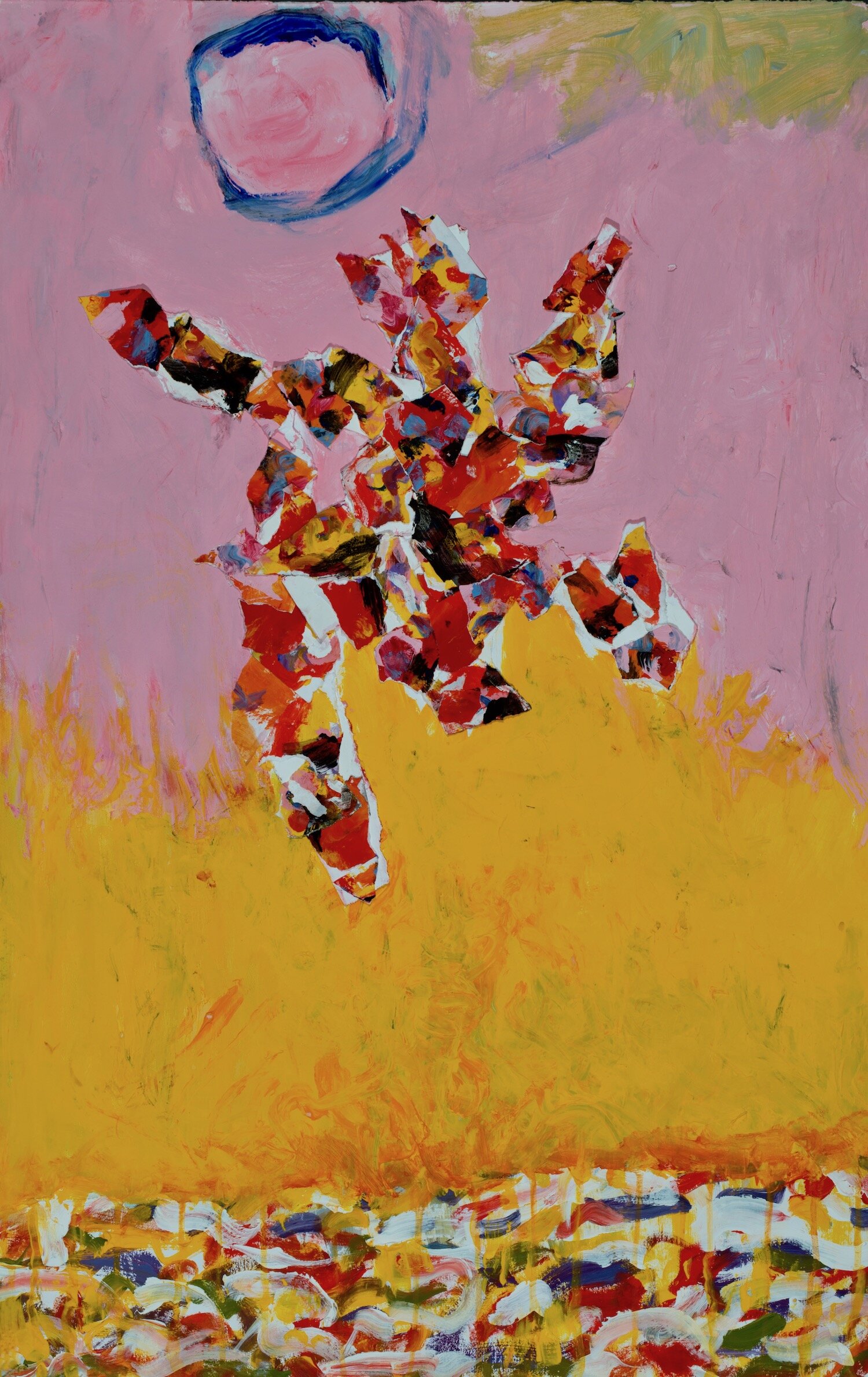 Yhanna Coffin , I’m Alive mixed media on paper, 36 x 26 in. $800