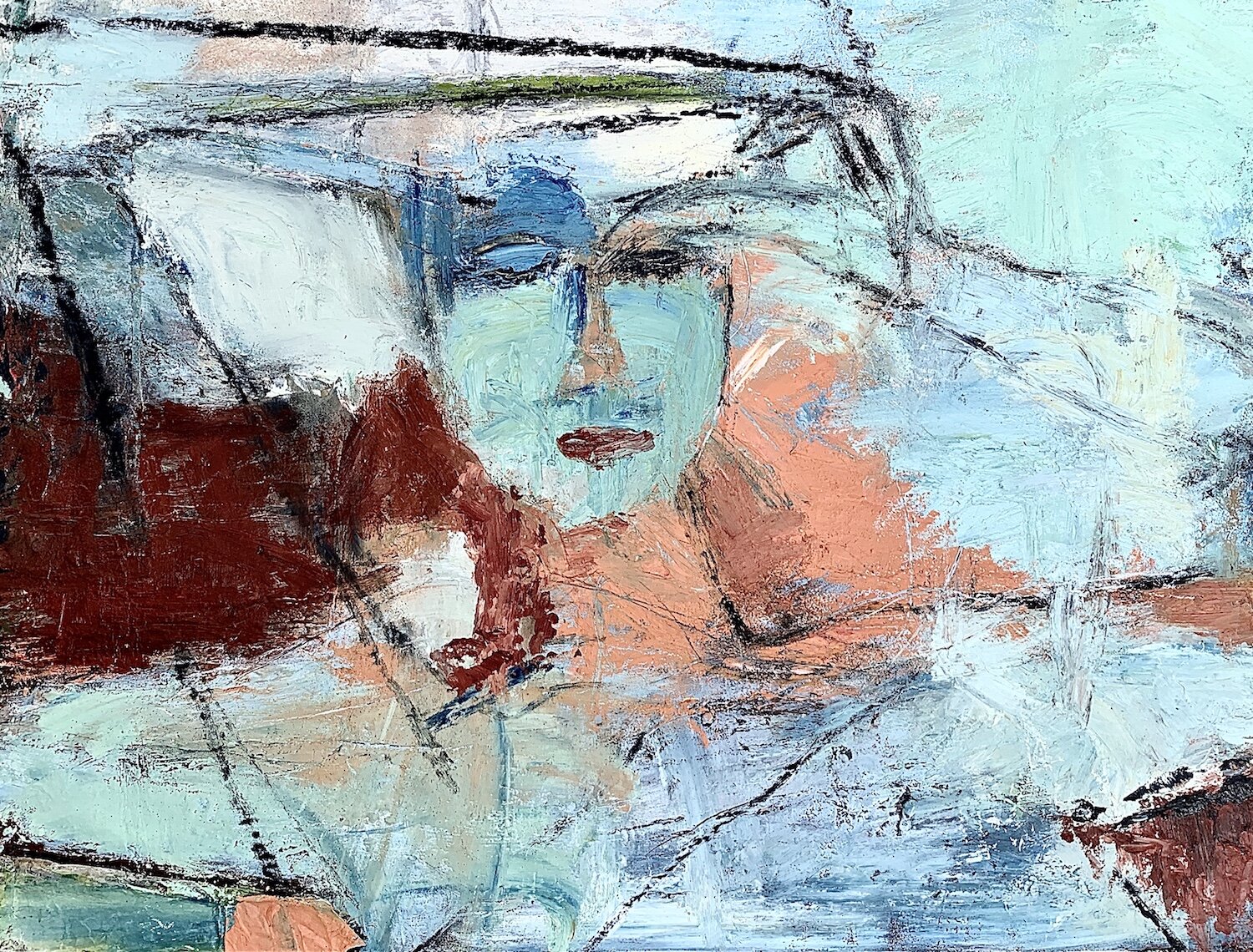 Kat Masella, Repose No.1 oil mixed, 18 x 24 in. $1,500