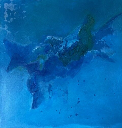 Judythe Meagher, In the Deep mixed media, 36 x 36 in. $1,500
