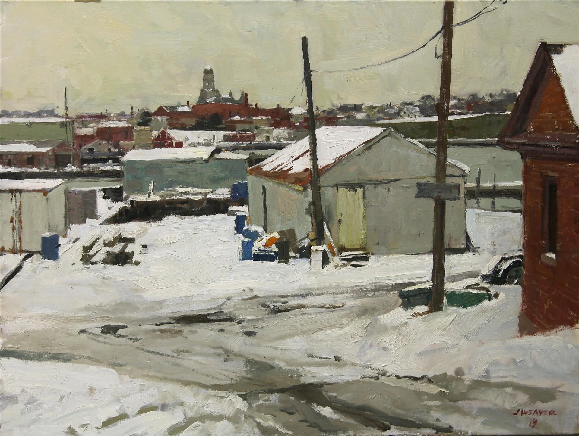 Jeffrey Weaver (MA), Morse's Wharf oil, 18 x 24 in. $5,800 Honorable Mention