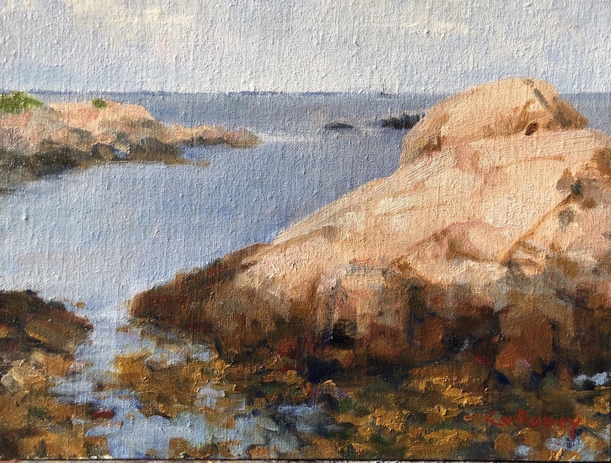Carol Robey , Davis Neck oil on linen, 9 x 12 in. $600