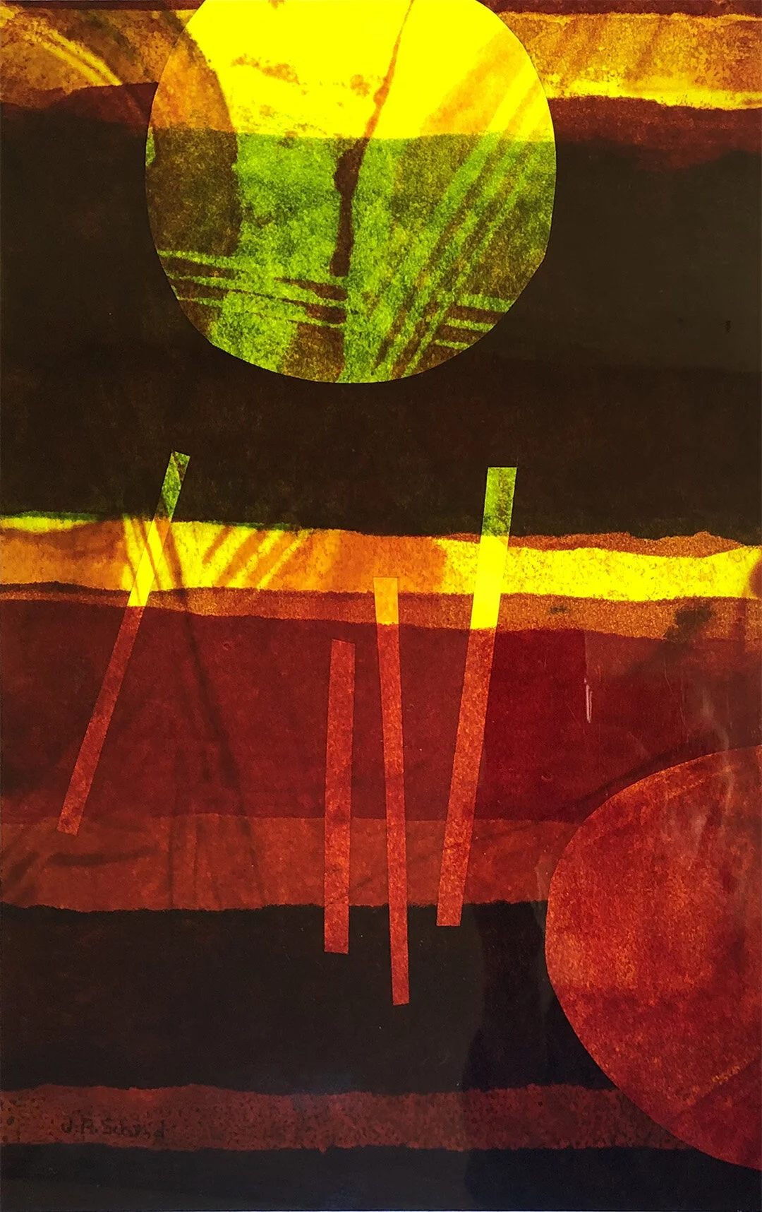 Judy Schmid , New Day mixed media, 15 x 20 in. $800