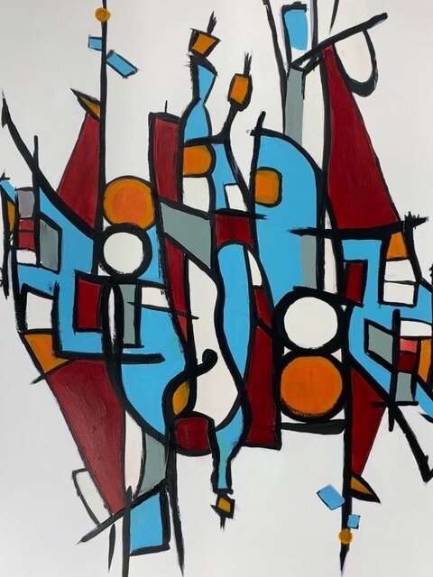 Katie Bull , Ours is Not a Caravan of Despair acrylic, 18 x 24 in. $500