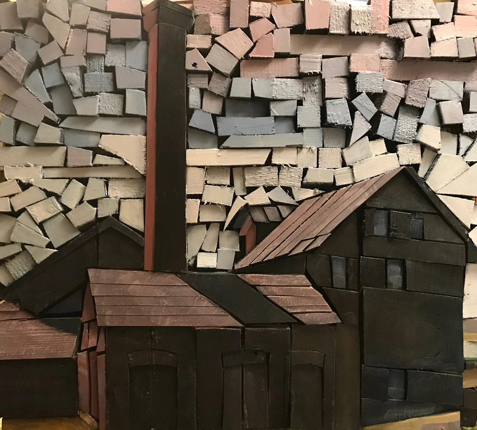 Brian Murphy , Paint Factory 1 found object, oils, 19 1/2 x 17 1/2 in. $1,200