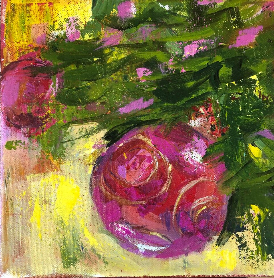 Pat Alto , Holidays acrylic, 8 x 8 in. $250