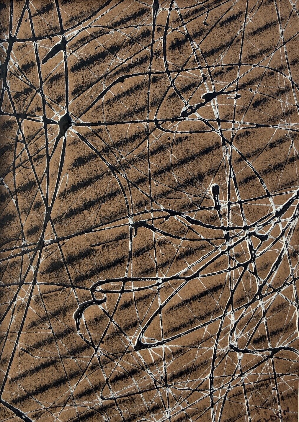 Donna Caselden , Oh What a Tangled Web mixed media on cardboard, 6 x 4 in. $200