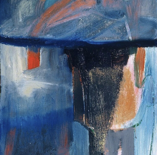 Sarah LL Milton , Blue Monday oil on canvas, 16 x 20 in. $800