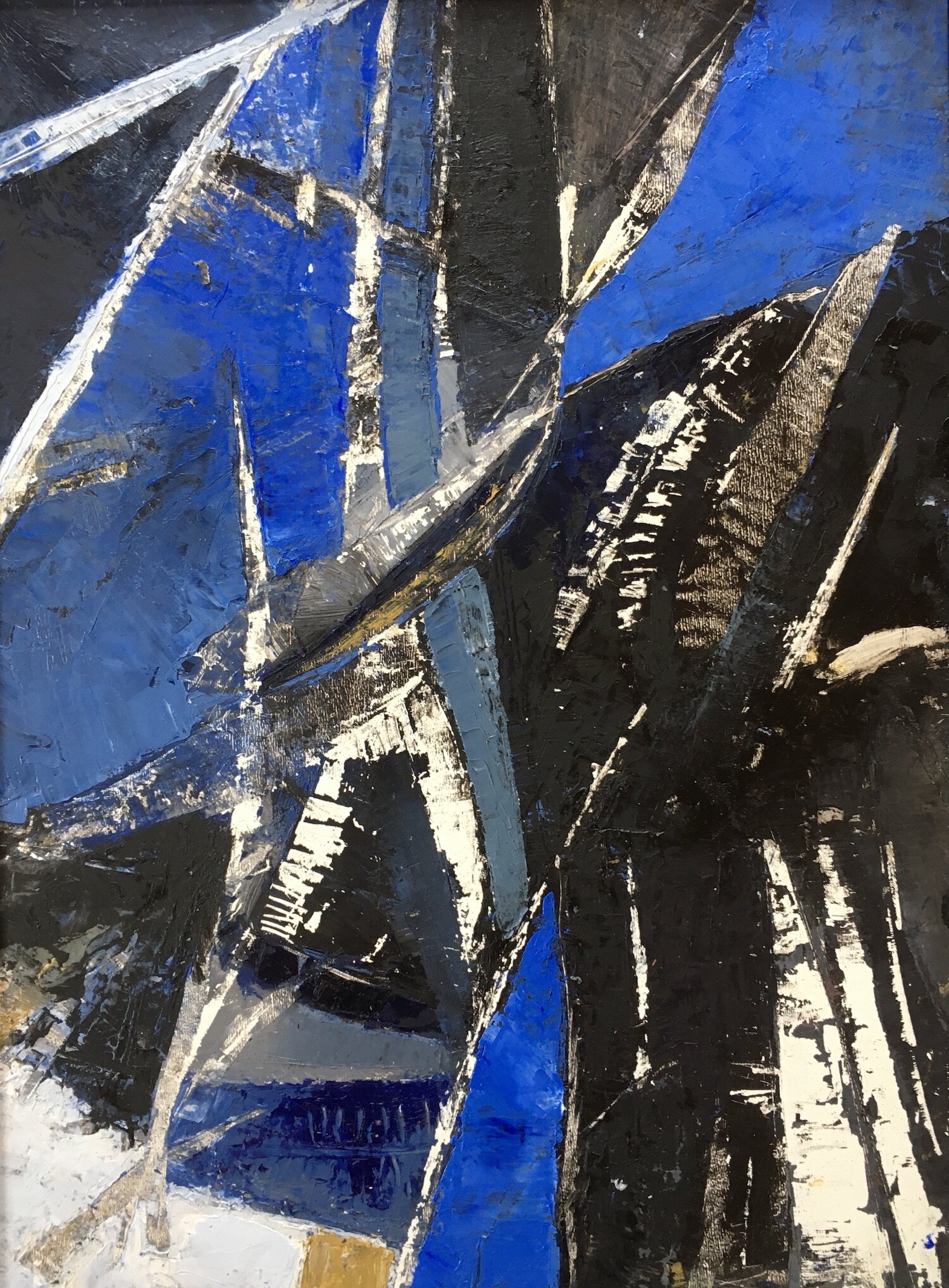 Jeanne Carey , Abstract oil & cold wax, 13 x 17 in. $240