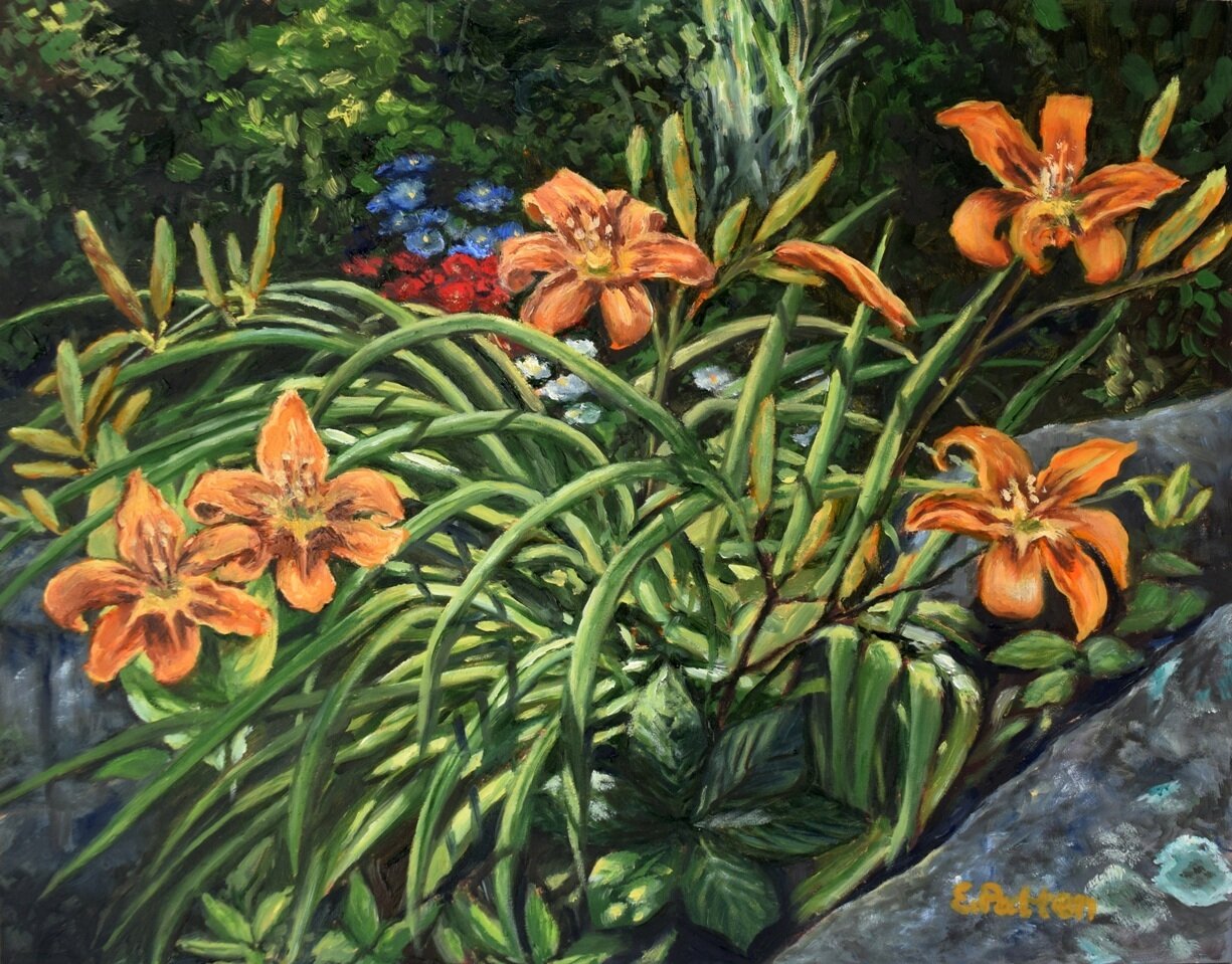   Eileen Patten Oliver,   Day Lilies  Oil, 11 x 14 in.  $1,800  