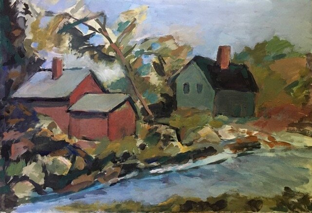 Charlotte Roberts, Little River in June Gouache, 20 x 27 in. $500