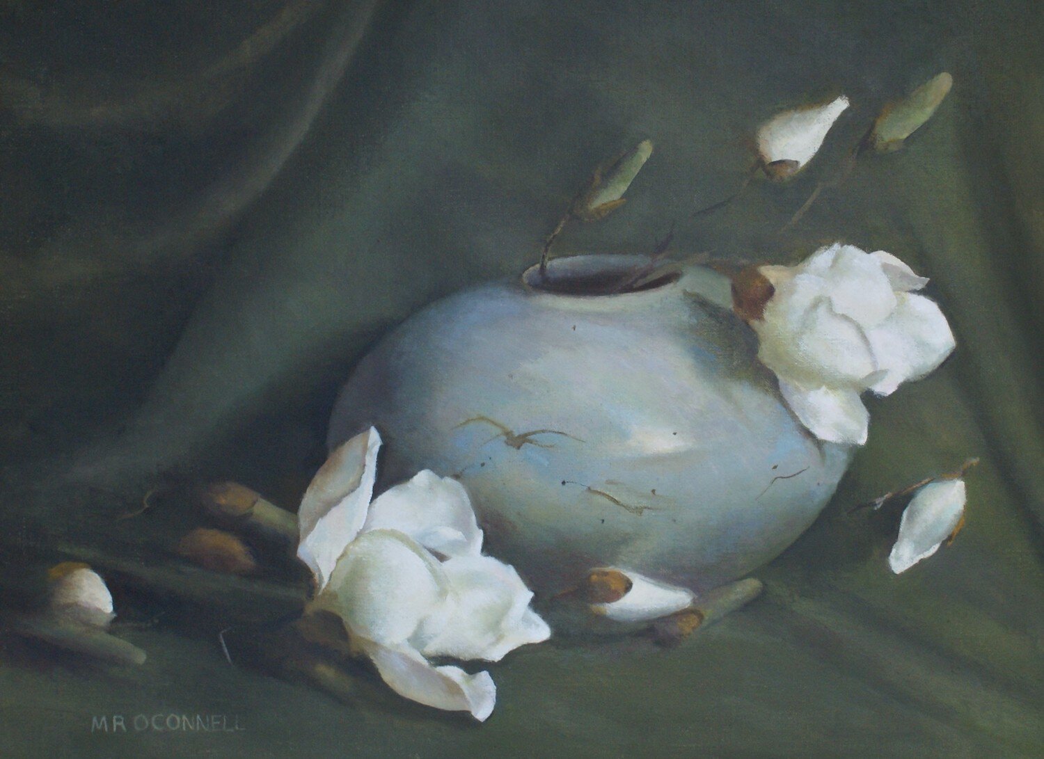   Mary Rose O’Connell ,  Sweet White Magnolias  Oil, 16 x 20 in.  $3,400.                    