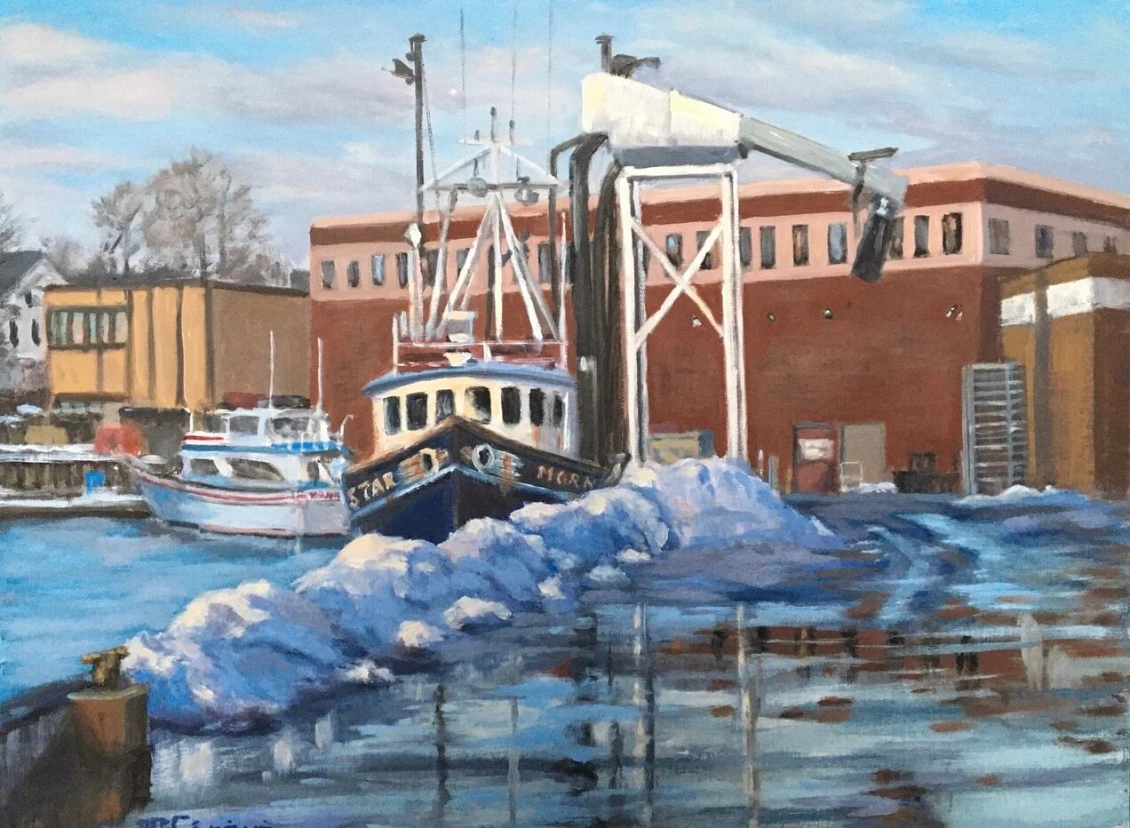 Patricia McCarthy, Spring Thaw - Jodrey State Pier Oil, 16 x 20 in. $825