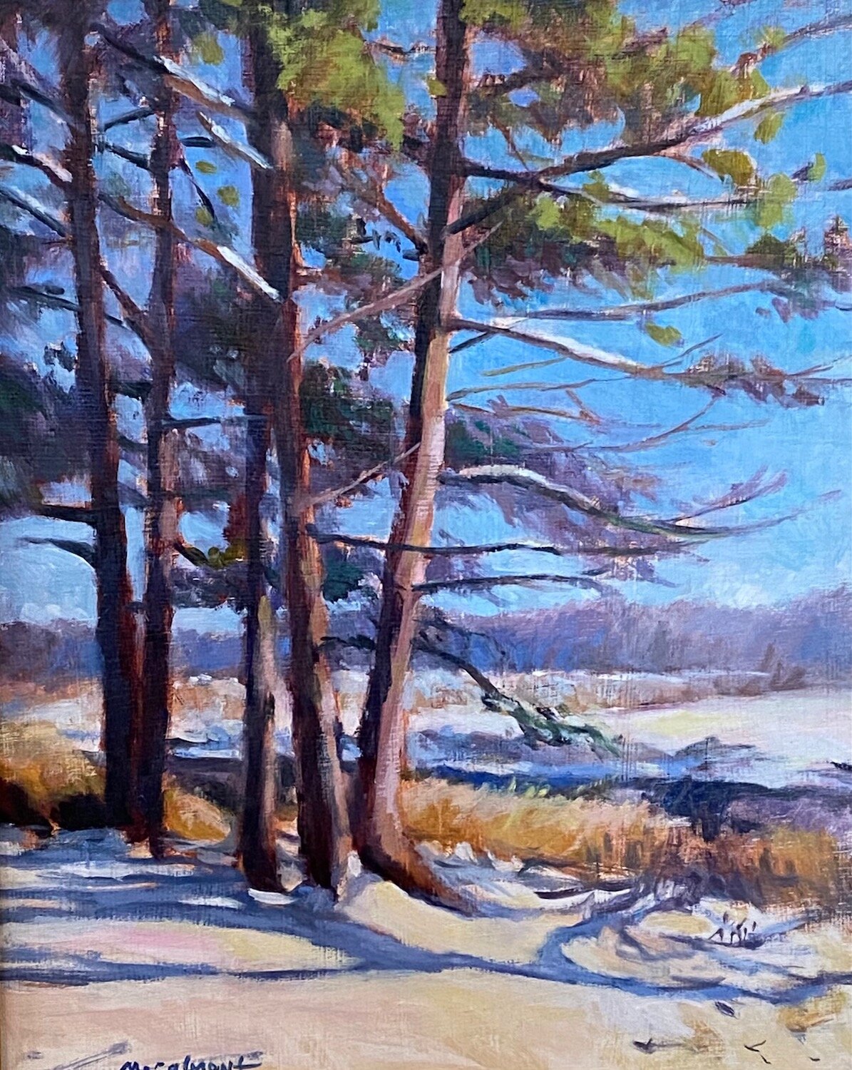 J. McCalmont , Winter Joy Oil, 8 x 10 in. $350