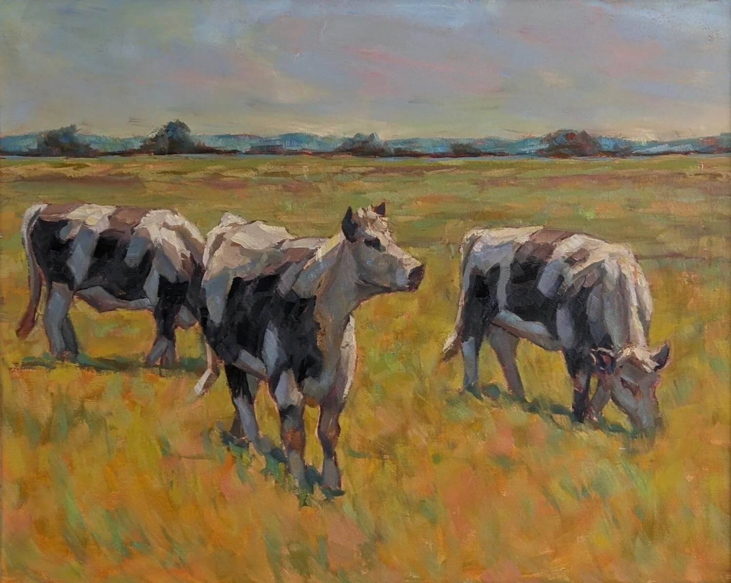   Eva Cincotta ,  Something Interesting  Oil, 16 x 20 in.  $850  