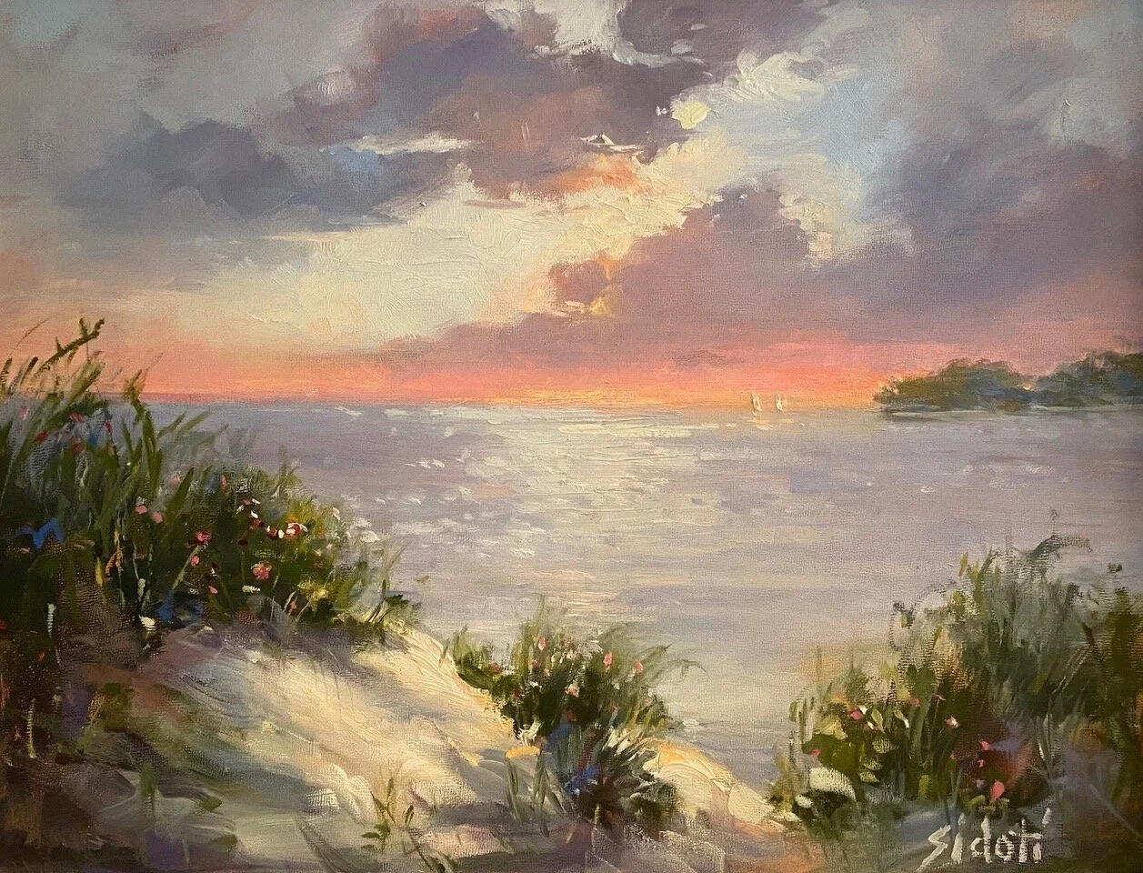   Rosalie Sidoti,   Where Shadows Meet  Oil, 11 x 14 in.  $1,400  