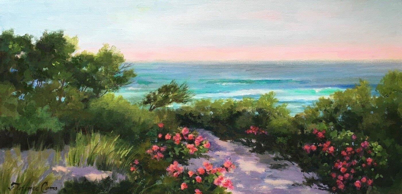 Florence Como , Path to the Ocean Acrylic, 12 x 24 in. $950