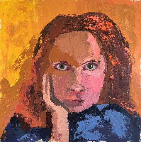Pat Alto , Thinking It Over Acrylic, 15 x 15 in. $425
