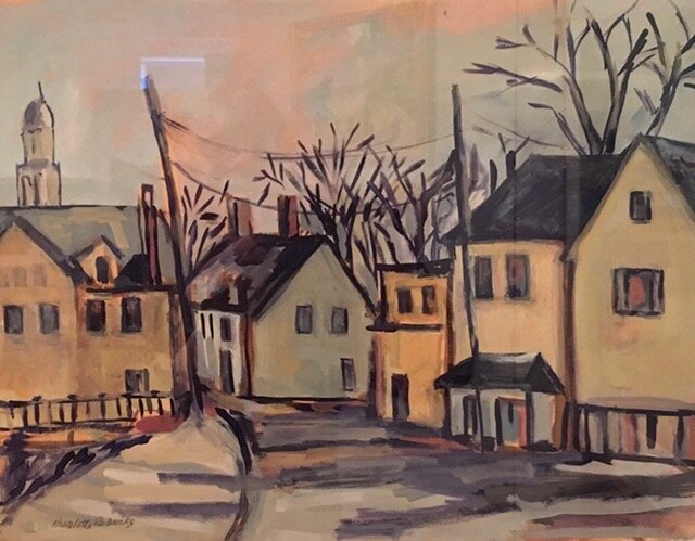 Charlotte Roberts , Rockport in December Gouache, 11 x 15 in $2,500