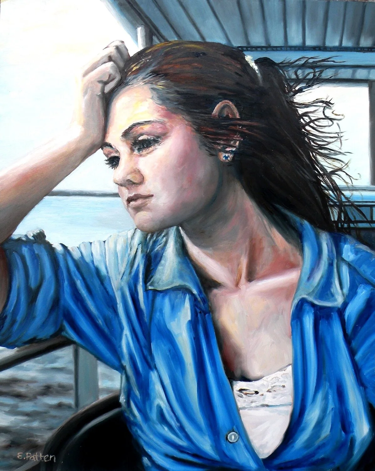   Eileen Patten Oliver ,  Kailee  Oil on panel, 16 x 20 in.  $1,600  