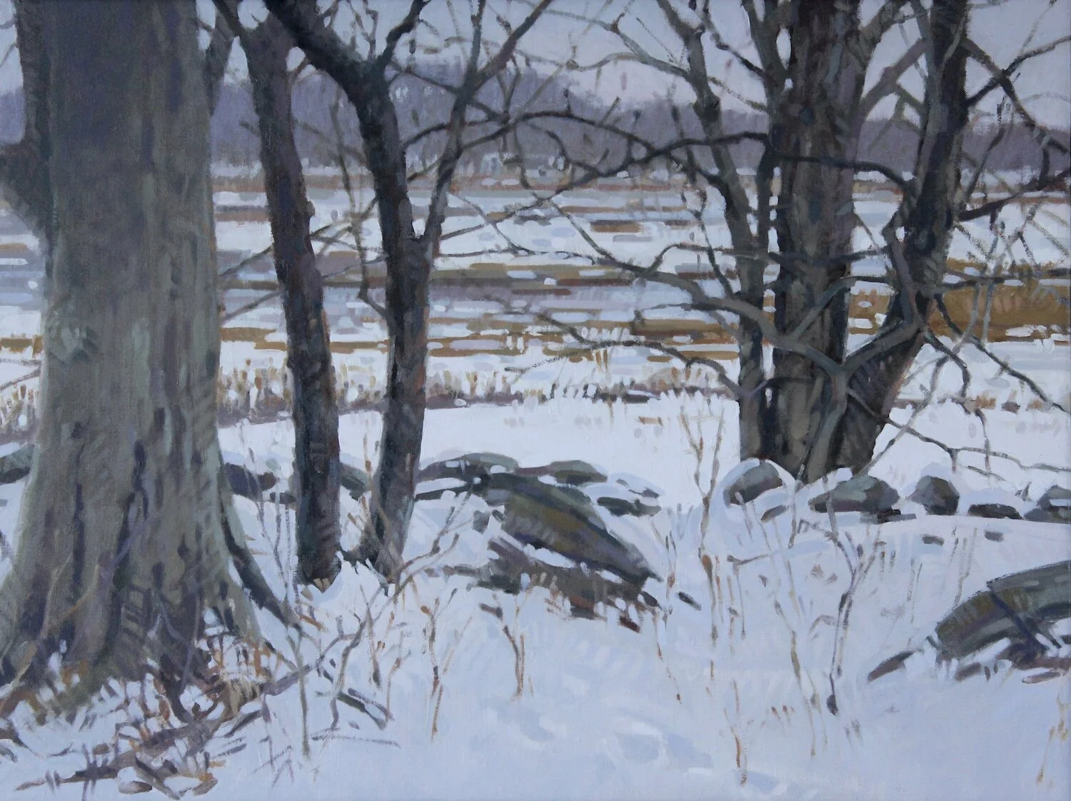   George Martin ,  Standing Still  Oil on linen, 18 x 24 in.  $2,600  