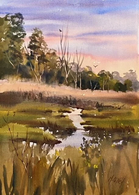 Michele O’Neil , Song of Spring Watercolor, 22 x 28 in. $850