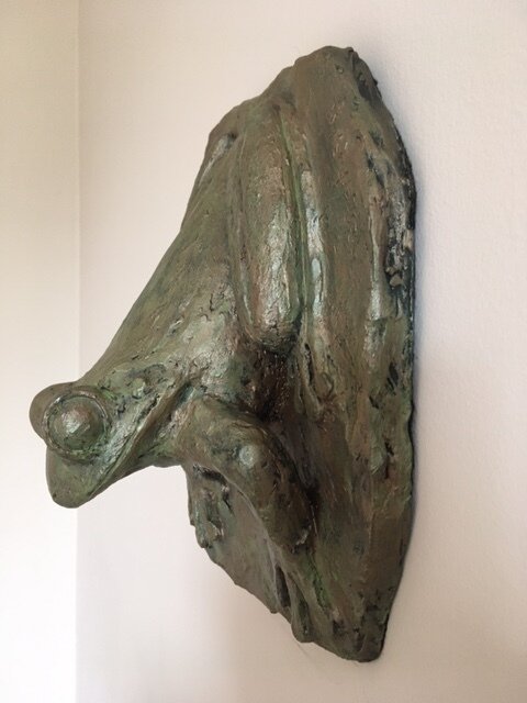   Robert Bliss ,  Tree Frog 2  Fired Clay, 7 x 9 x 5 in.  $195  