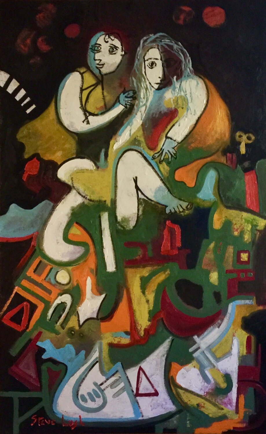 Steven Lush , A Seminal Couple Oil, 48 x 30 in. $4,500