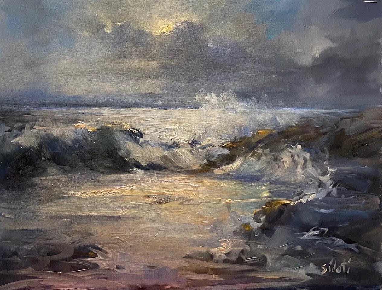 Rosalie Sidoti , Salt Island Surf Oil, 16 x 20 in. $2,000