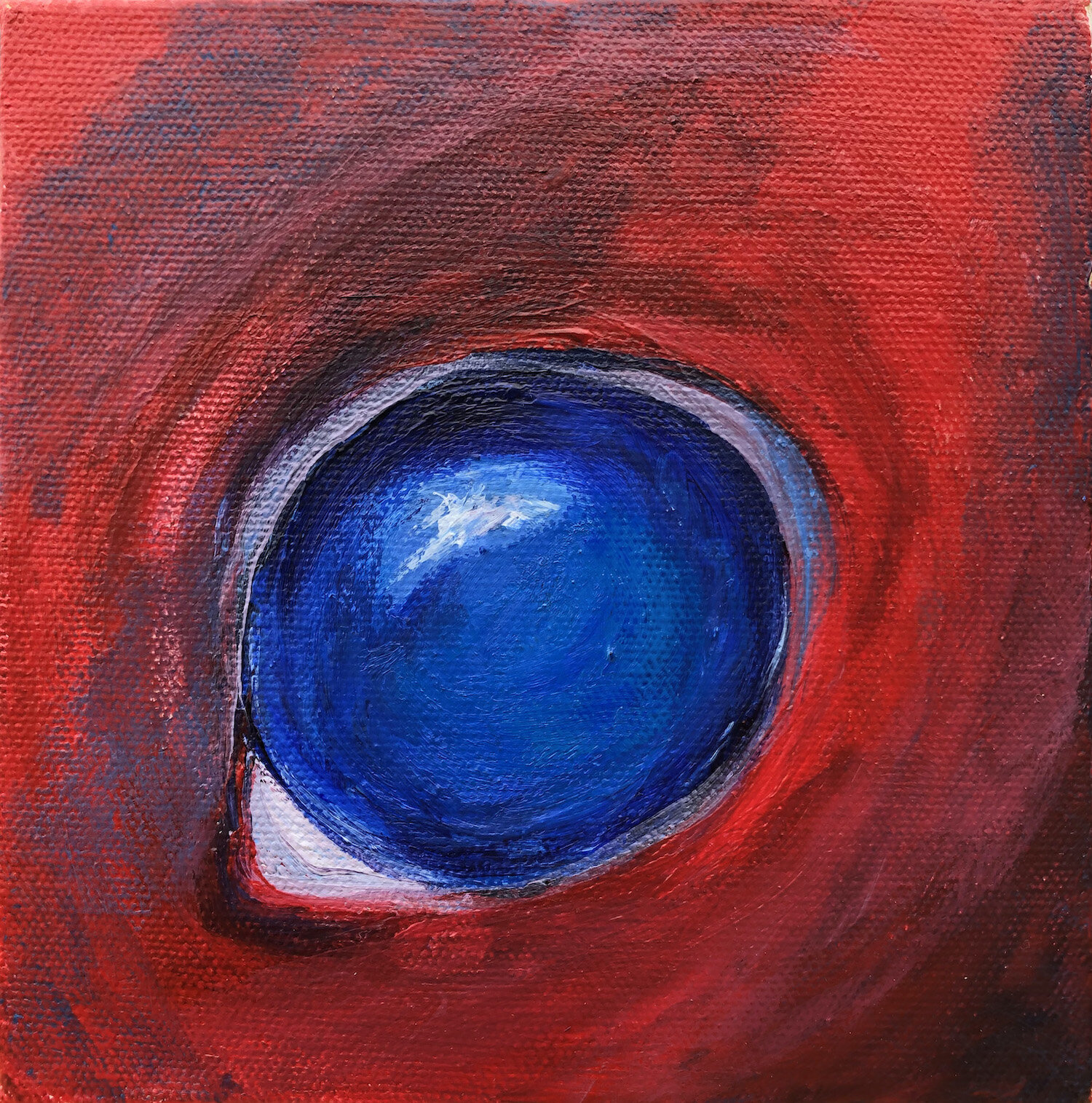 Vampyroteuthis Infernalis Acrylic on canvas, 6 x 6 in. $90