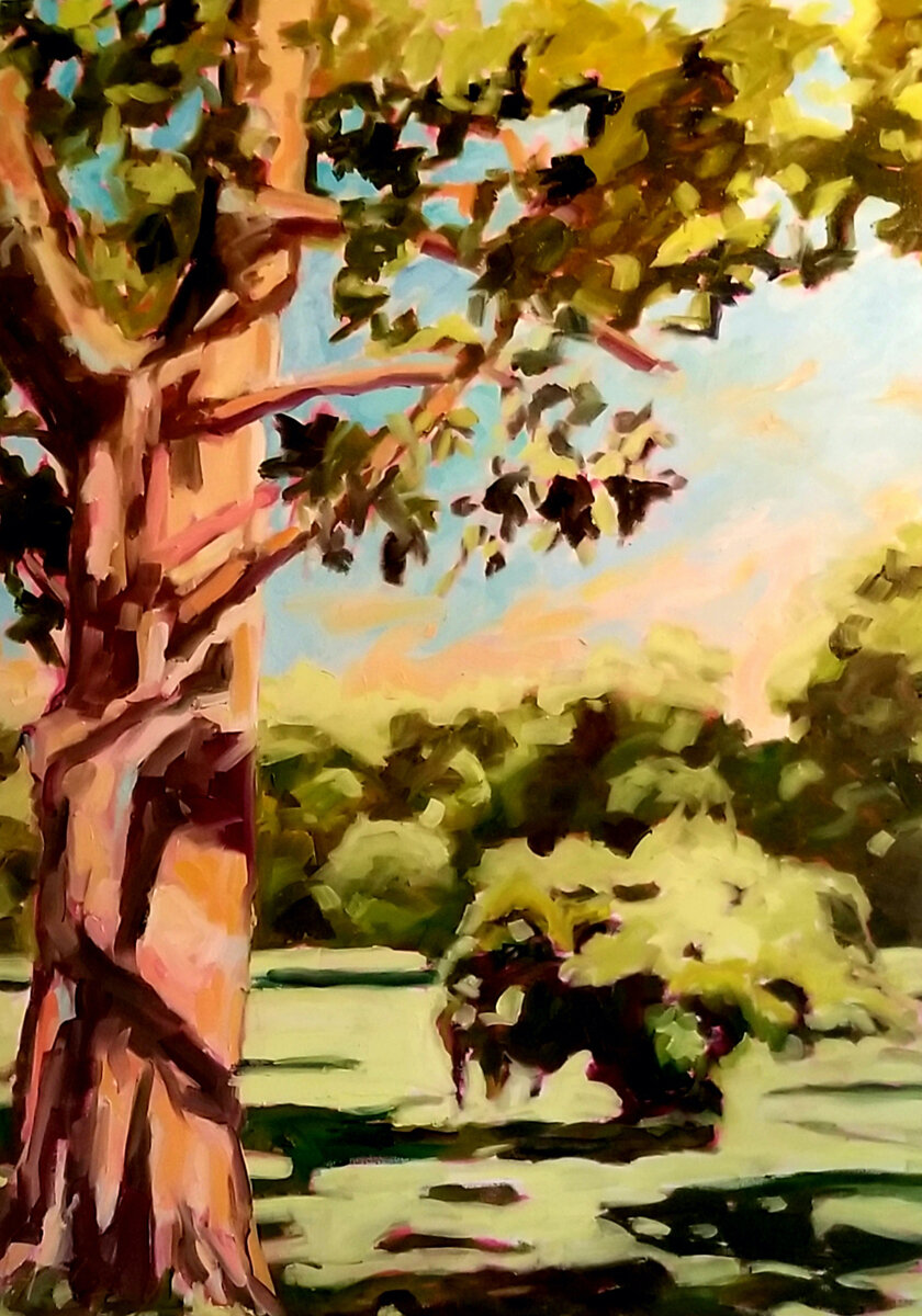 Lully Schwartz , Summer Studio View Oil on canvas, 36 x 48 in. $4,750