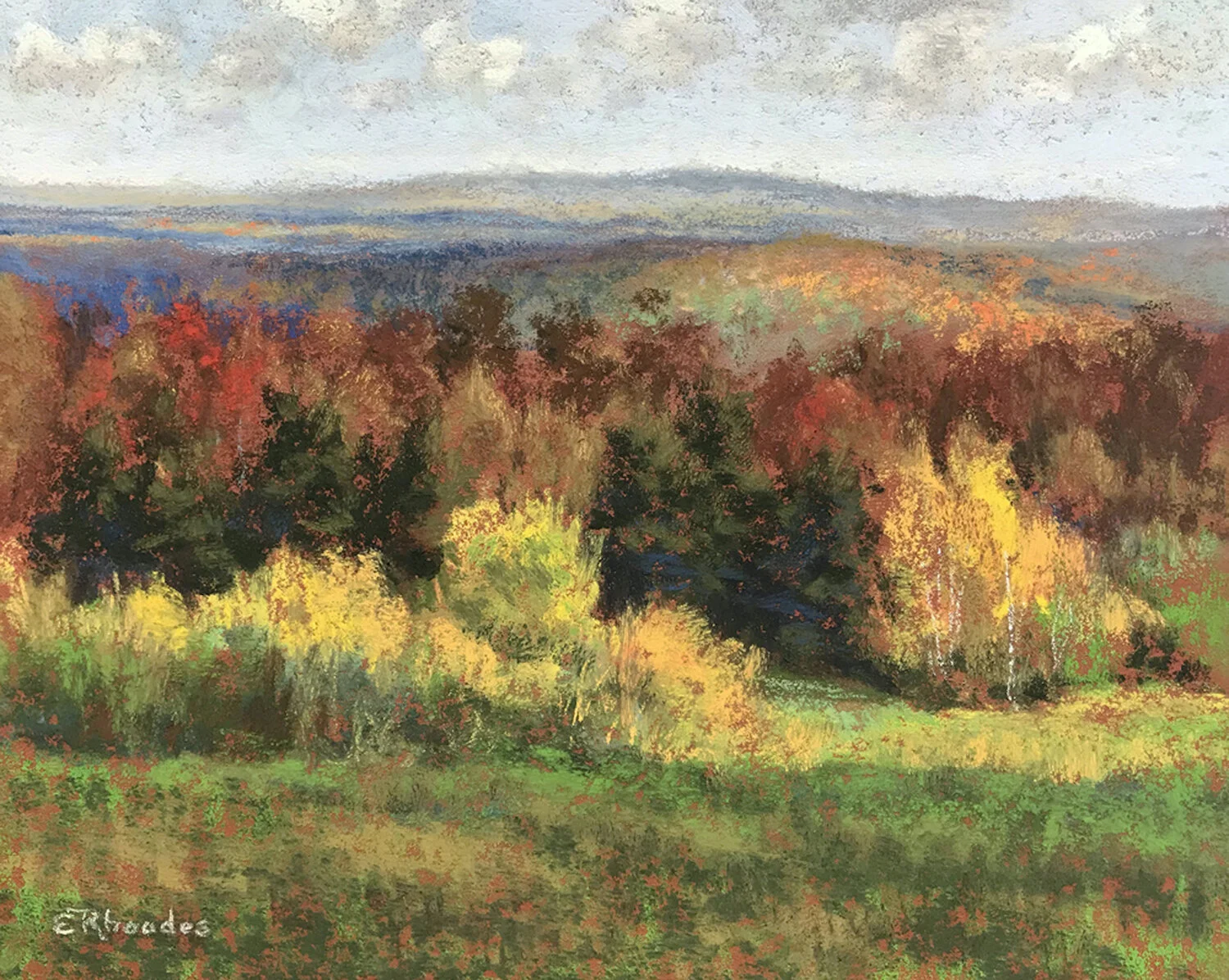 Elizabeth Rhoades , Autumn Hues Pastel, 8 x 10 in. $575