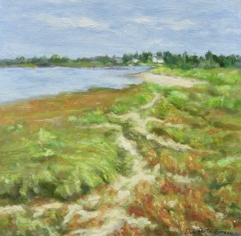 Dale Partis Greene , Beach Path Oil on Canvas, 12 x 12 x 1 1/2 in. $525