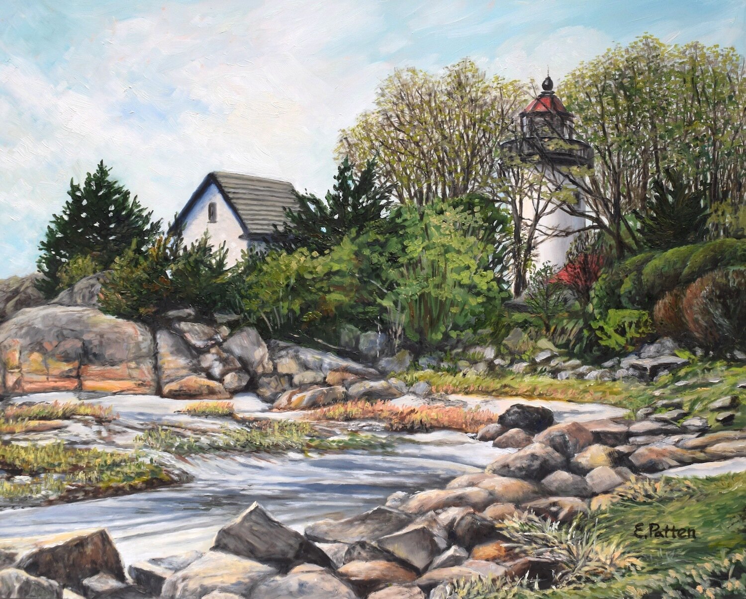   Eileen Patten Oliver ,  Squam Light Spring  Oil, 16 x 20 in.  $1,800  