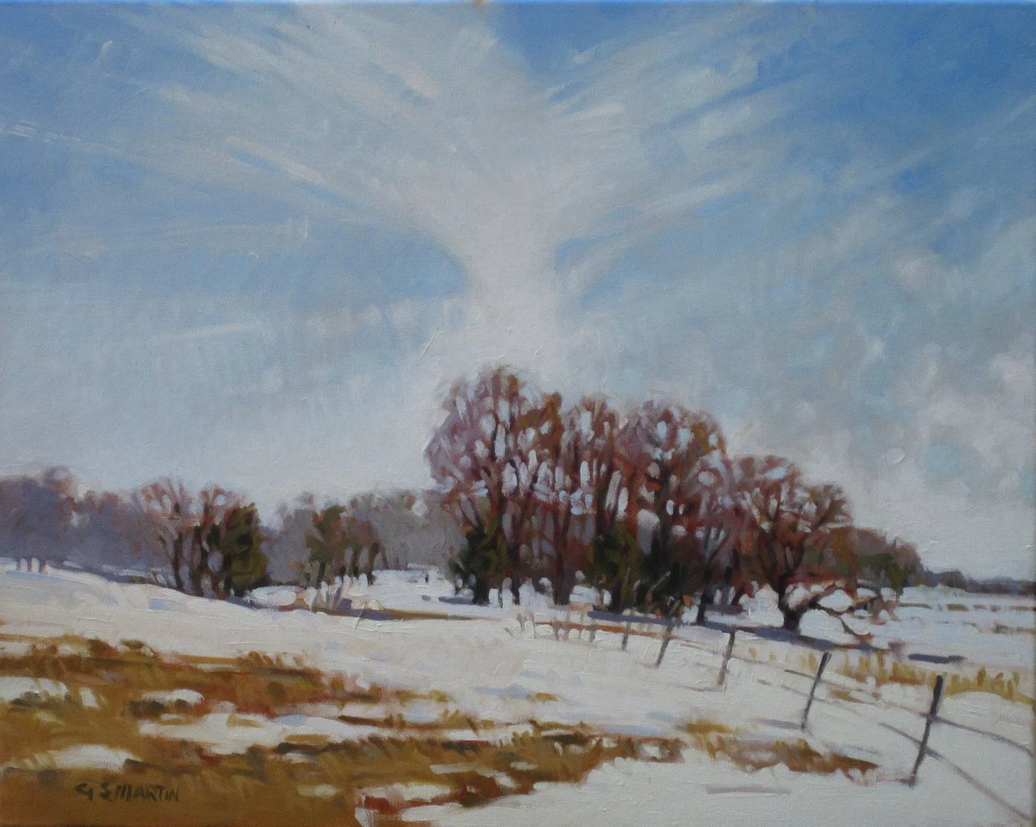   George Martin ,  March Meadow  Oil, 16 x 20 in.  $1,900  George O. &amp; Jean Davies Silver Medal   for most outstanding work in oil, watercolor or acrylic  