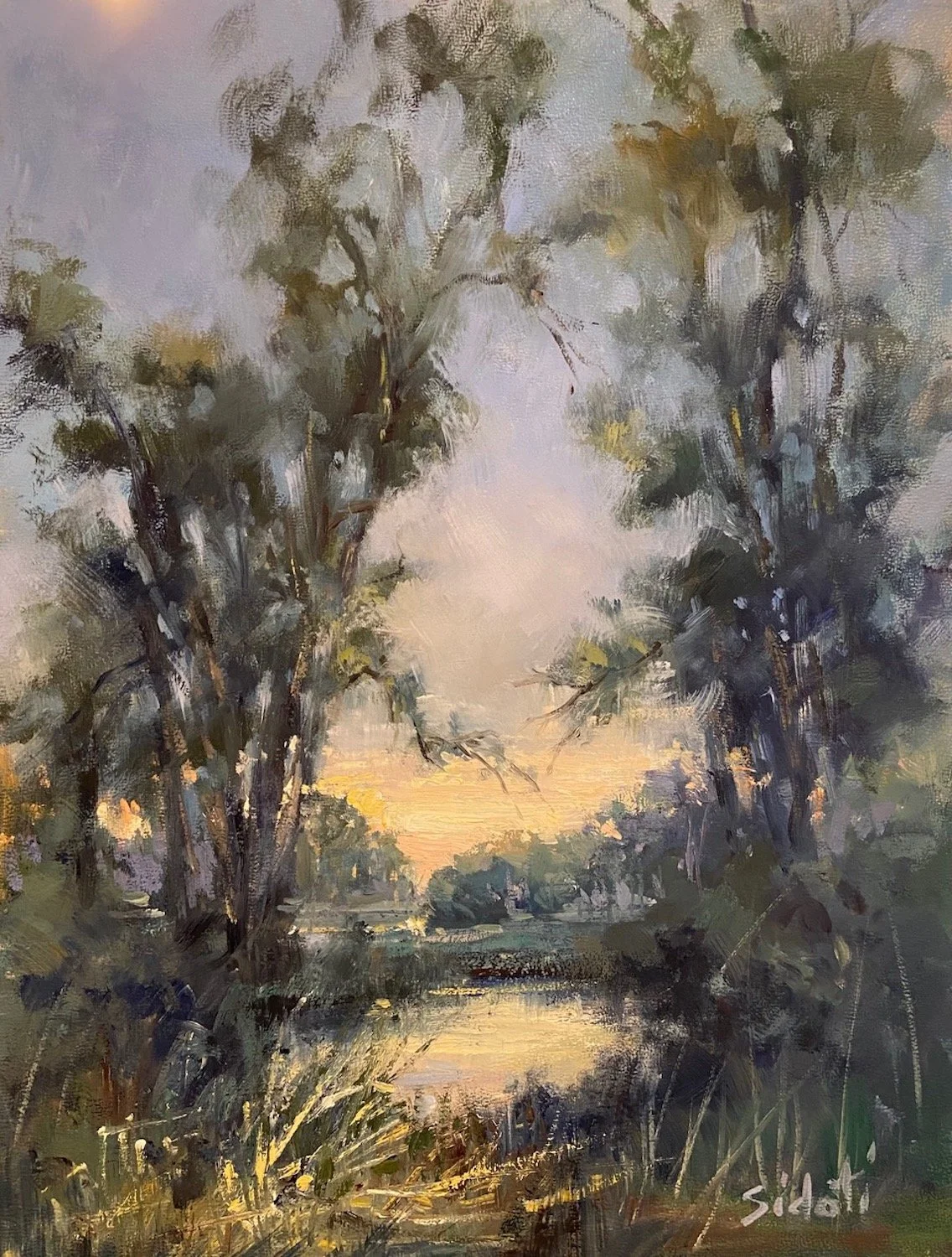 Rosalie Sidoti , Reservation at Dusk Oil, 8 x 10 in. $950