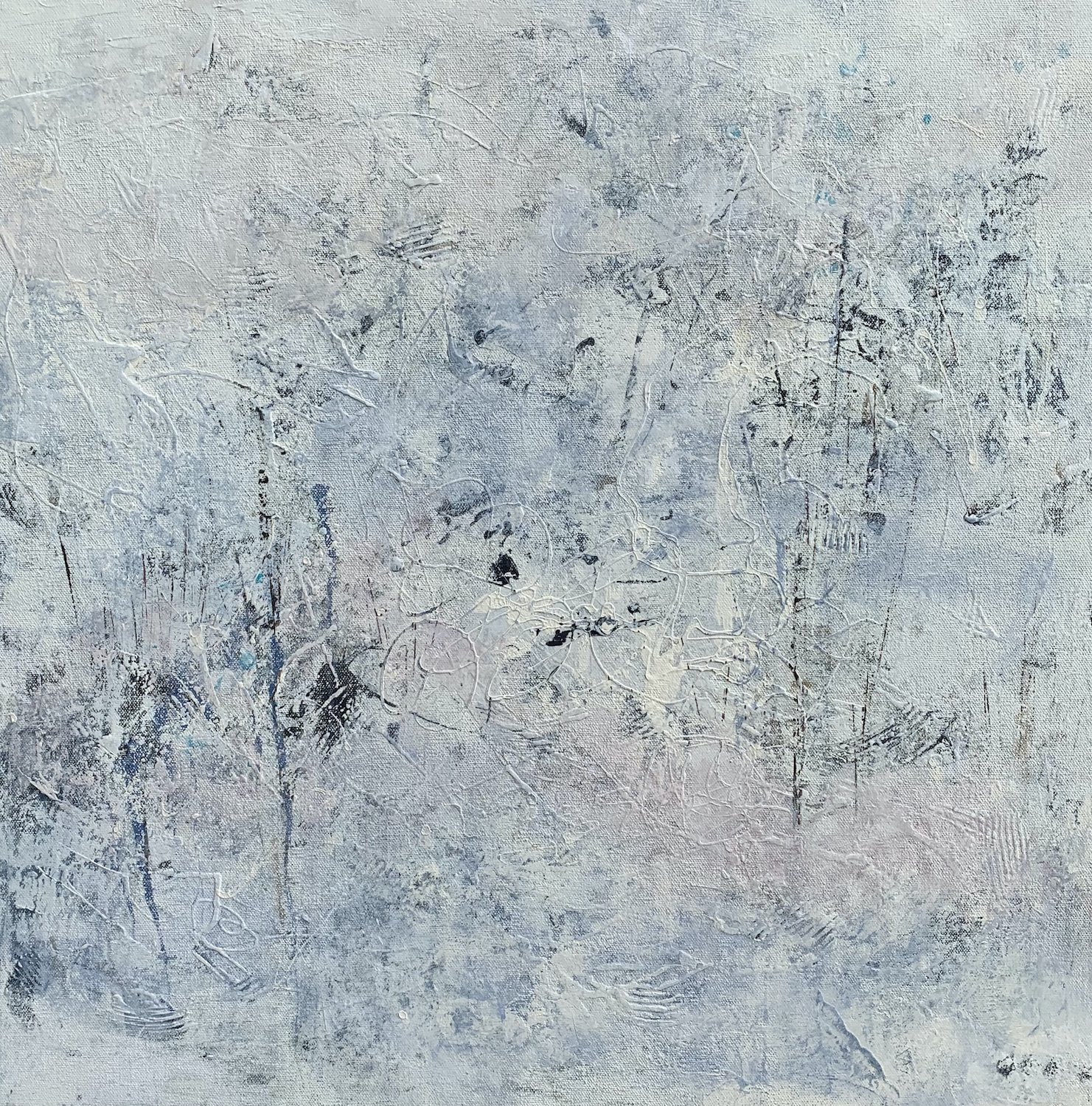 Carmela Martin , Winter Day Mixed media on canvas, 24 x 24 in. $1,600