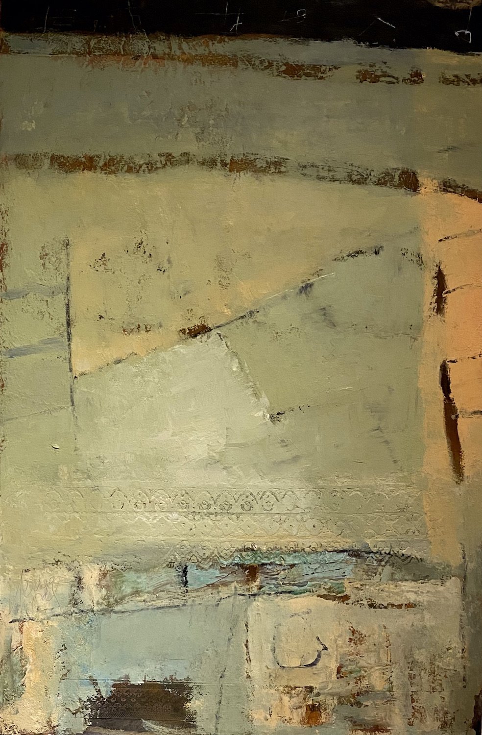 Nella Lush , Corsica Fresco, Tempera & Oil, 36 x 24 in. $3,900