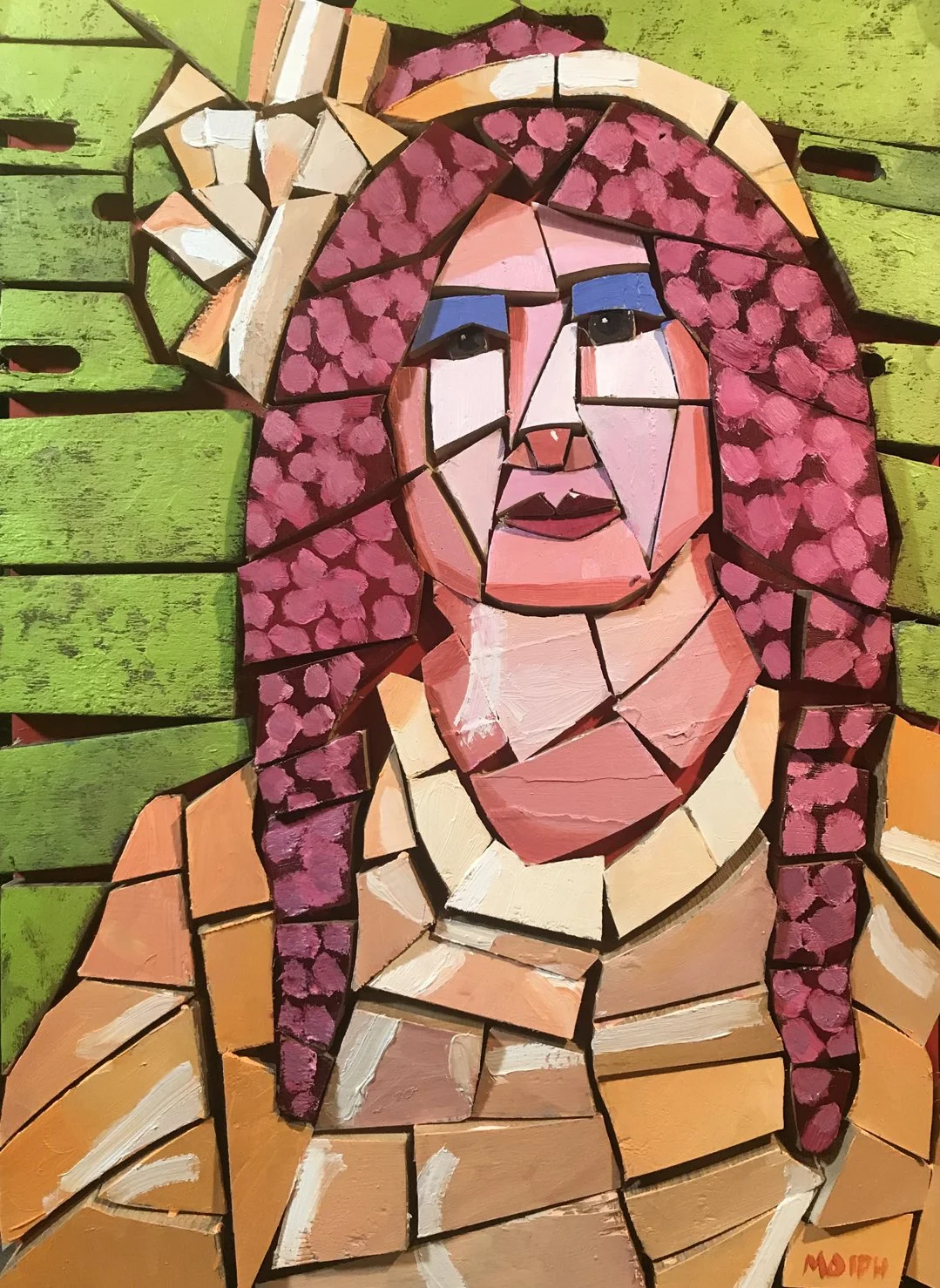 Brian Murphy , Modern Girl Mixed media, 13 1/2 in. x 18 in. $600