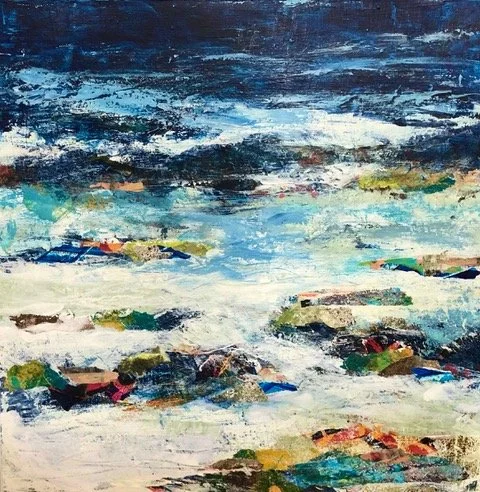 Susan Guest-Mcphail , Paper Sea Mixed Media, 12 x 12 in. $500
