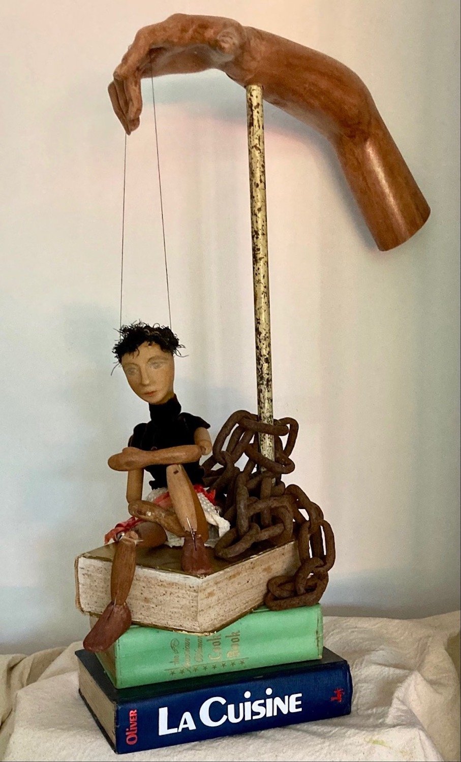 Pamela Courtleigh , Cooking, NO! Assemblage, 25 x 18 in. $395