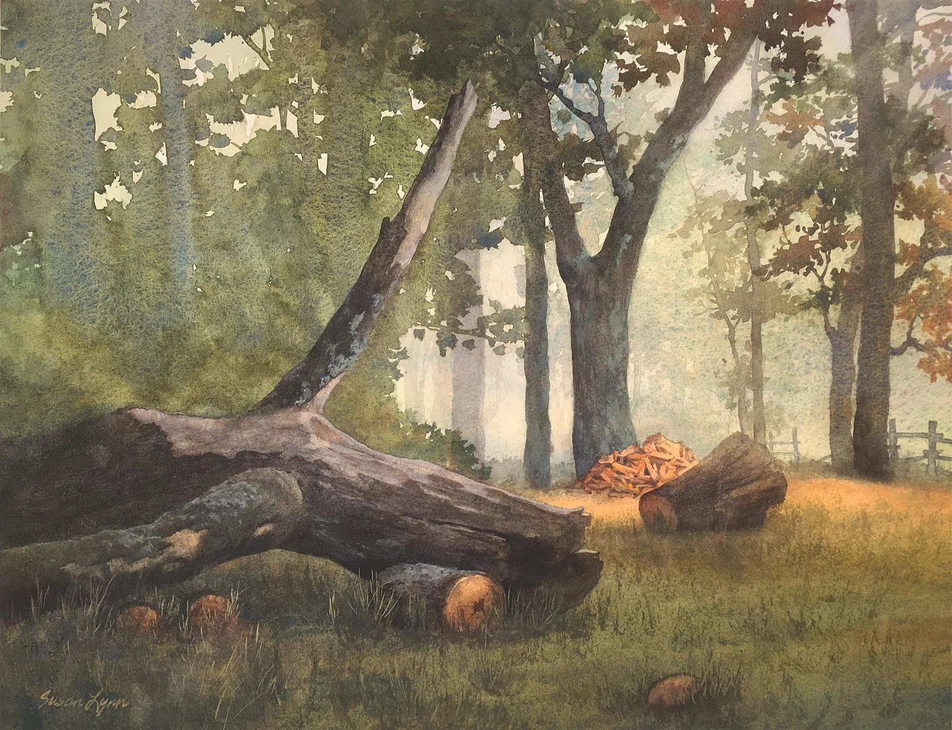 Susan Lynn , Autumn's Labors Watercolor, 14 x 18 in. $2,000