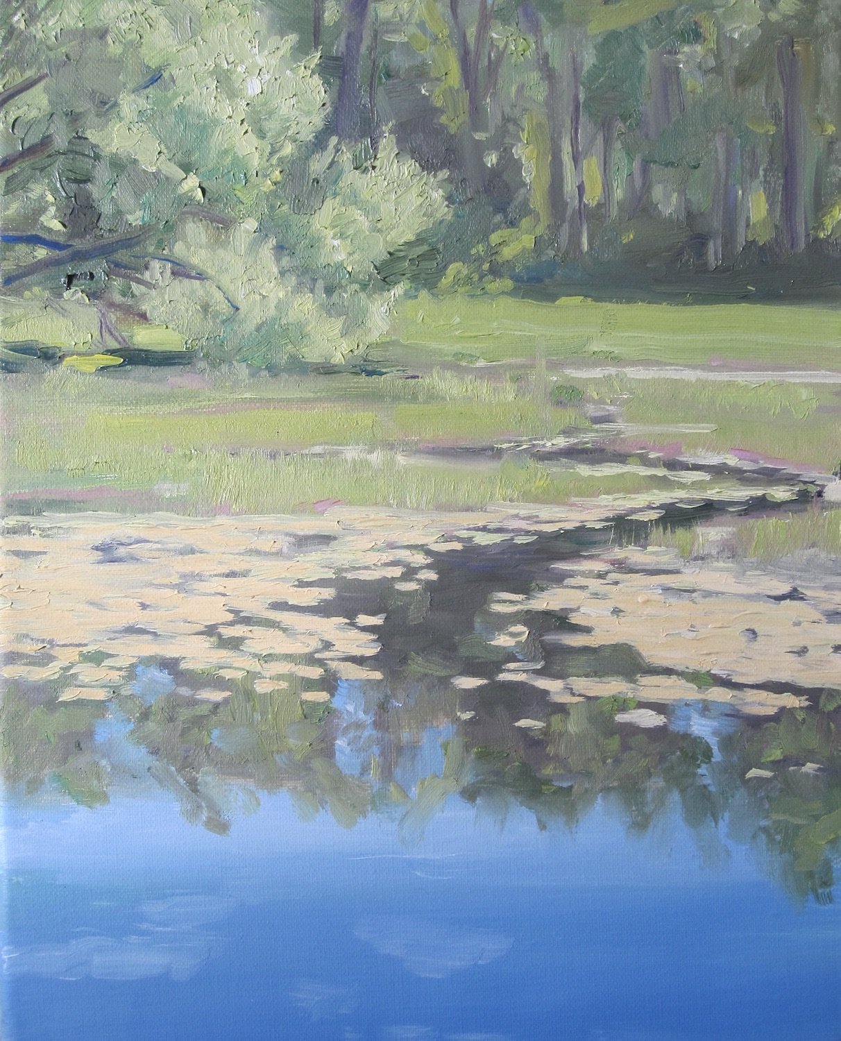 Hilary Baldwin , Lilly Pond, June Oil, 8 x 10 in. $395