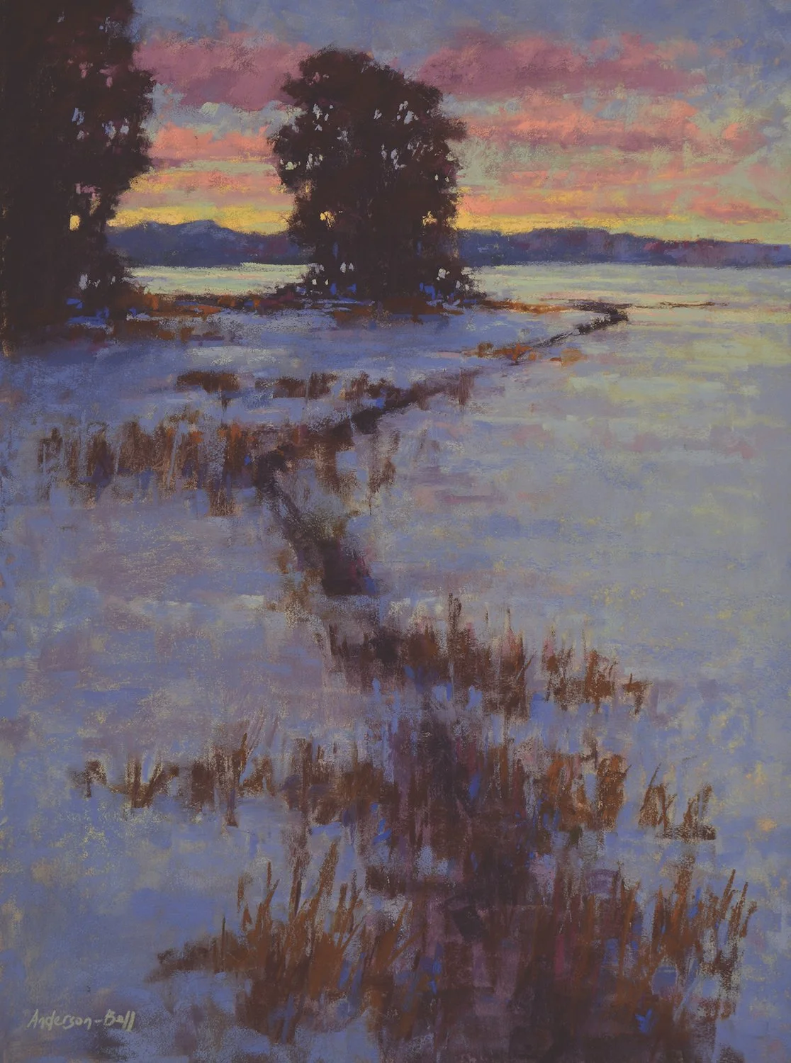 Andrew Anderson-Bell , S now Covered Creek Pastel, 16 x 12 in. $900