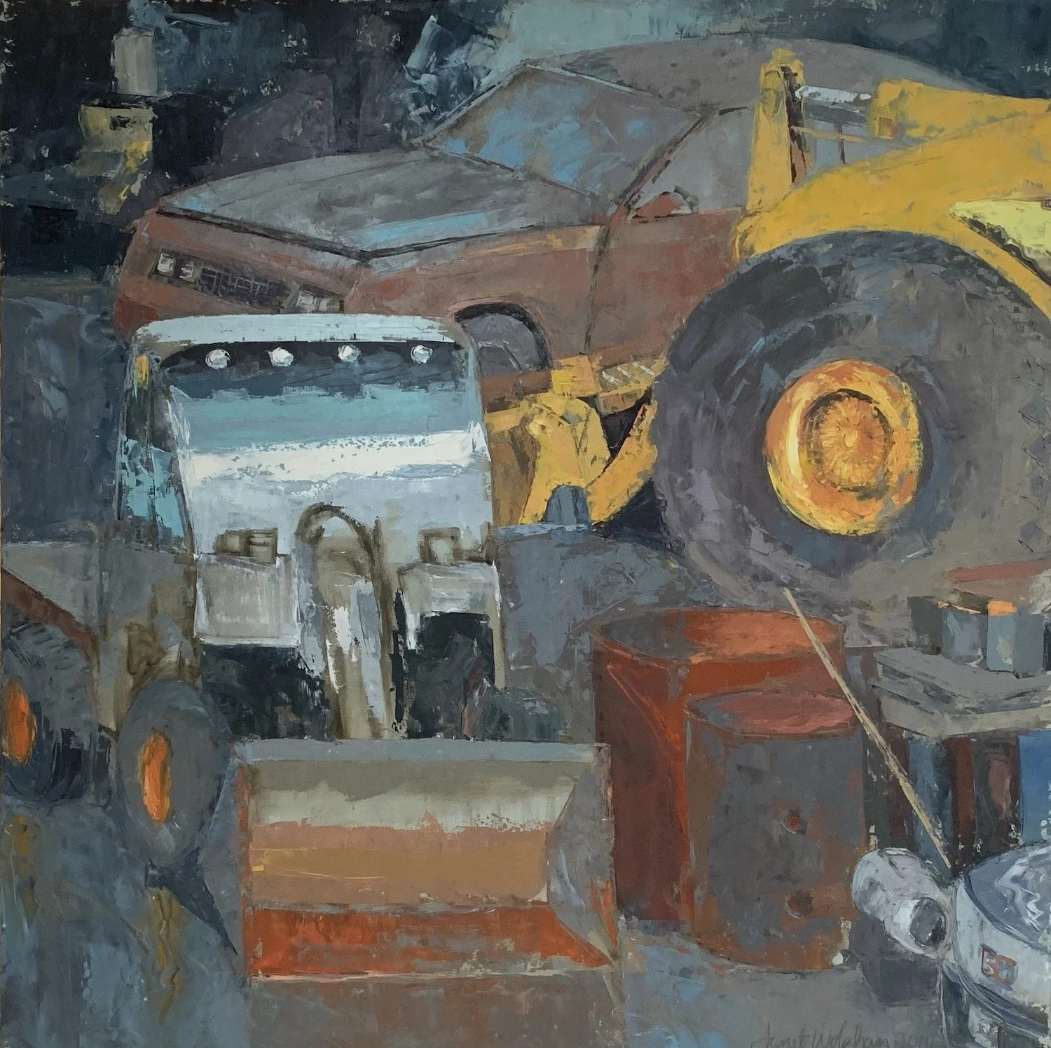 Janet Wolahan , Rainy Day Oil on Canvas, 32 x 32 in. $2,400